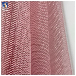 YX628 Good Quality 100% Polyester Knitted Glossy Hexagonal Mesh Fabric for Bags Headwear