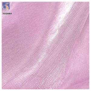 YX299 High Quality Polyester Textured Organza Lustrous Thick Wrinkled Crinkled Organza Fabric for Horse Face Skirt