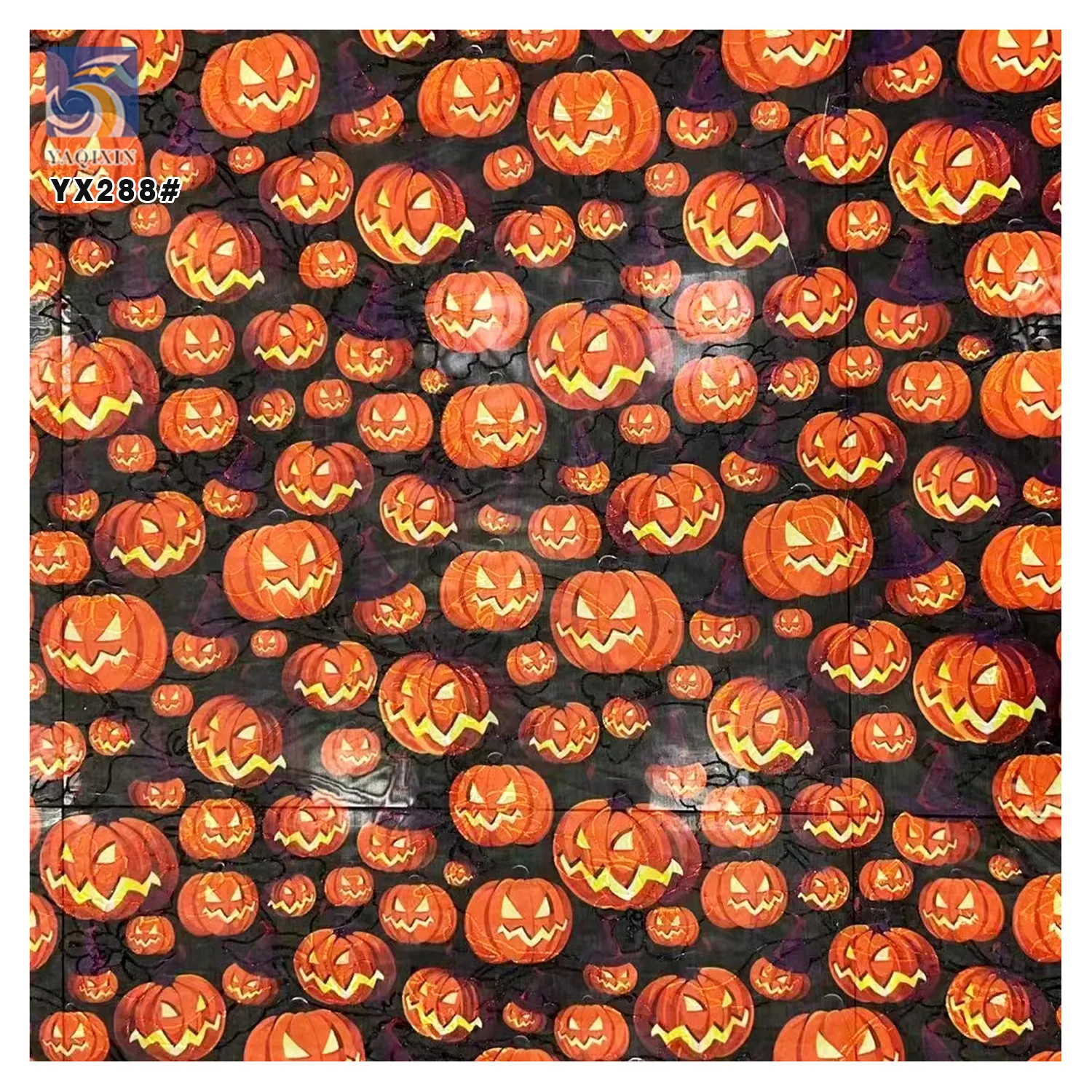 YX288 Novel and Unique Fabrics 100% Polyester Lace Sequin Print Halloween Clown Print Mesh Tulle Fabric