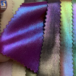 YX1625 Iridescent Foil Knit Stretch Fabric Holographic Knit Textile for Swimwear Leggings and Stagewear