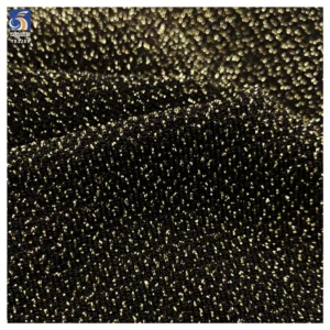 YX1289 170gsm China Competitive Prices Nylon Spandex Gold and Silver Thread Lurex Knitted Stretch Fabric for Garments