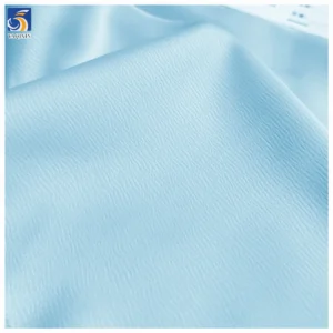 Eco-Friendly YX2063-4 Crepe Crinkle Satin Dress Fabric 210gsm Polyester Spandex Stretch for Sleepwear Skirts Garments