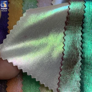 YX1625 Iridescent Foil Knit Stretch Fabric Holographic Knit Textile for Swimwear Leggings and Stagewear