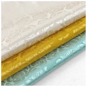 YX2275 Classic Rose Floral Jacquard Satin Fabric Chinese Traditional Hanfu Shirt Fabric