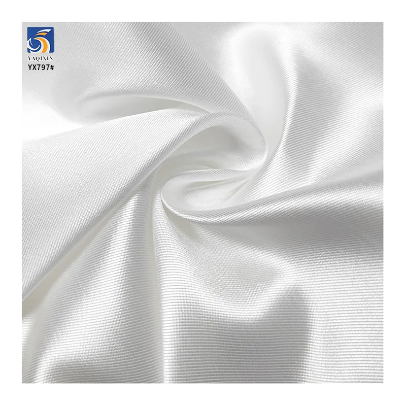 300D 195gsm Bride White Mikado Fabric Wholesale 100% Polyester Duchess Satin Mikado Elegant Fabric for Wedding Dress