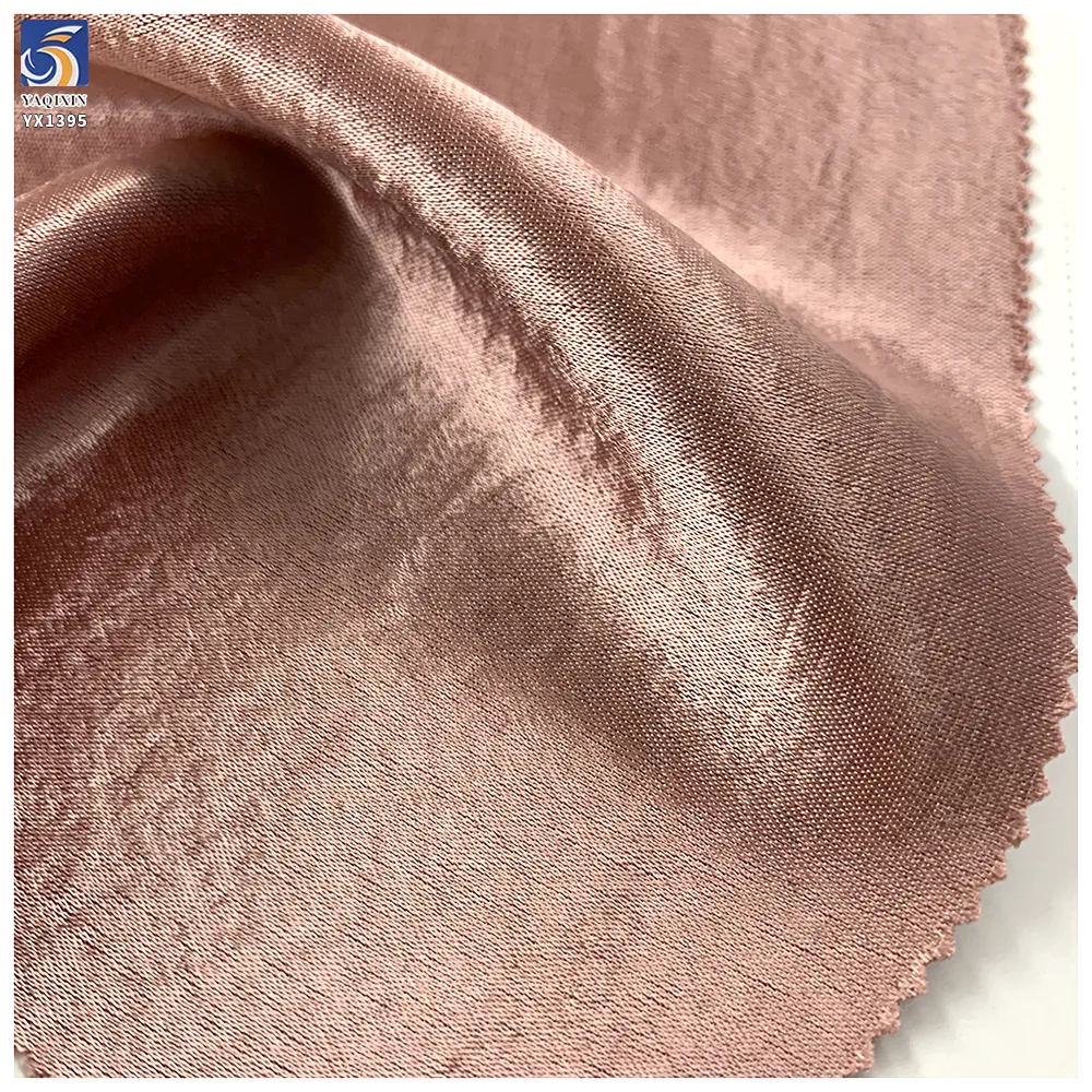 YX1395 260gsm ODM Custom Rose Gold Glossy Woven Material Thickened High Grade Evening Gown Satin Fabric