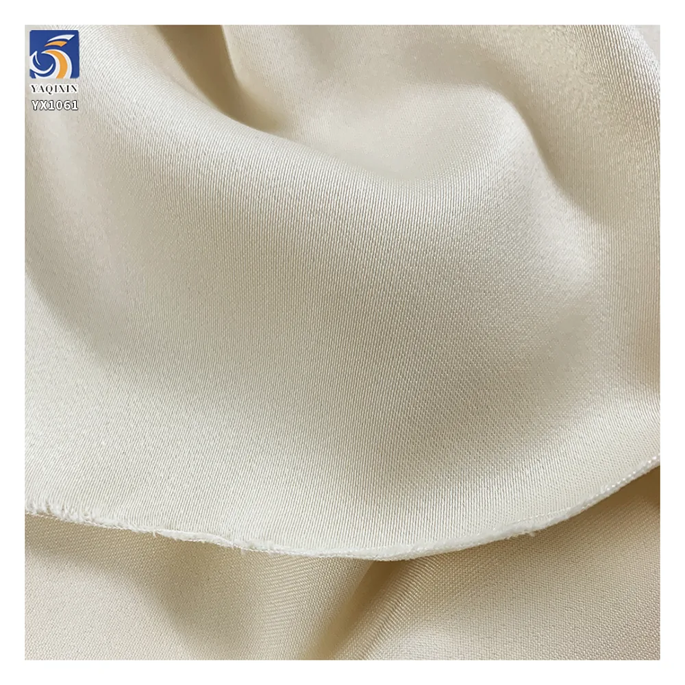 YX1061 170gsm Wall Street Business Apparel Clothing Dress Beige Satin Fabric Polyester Spandex Stretch Elastic Satin Fabrics