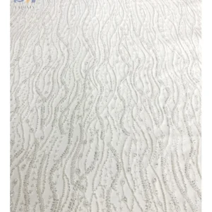 YX2576 Custom Reasonable Price Gold African Lace Crystal Fabric 2025 Golden Sparkly Sequin Beaded Glitter Lace Fabric