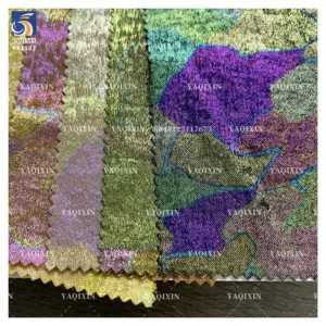 YX1139 New Tie-Dye Style Xiangyunsha Organza Fabric Polyester Gold Hot Stamping Cloud Print Organza Fabric for Fashion Dress