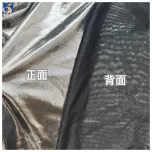 YX1559 180gsm 98% Polyester 2% Spandex Full Coverage Silver Foil Printed Stretch Knit Fabric for Stagewear and Fashion Apparel