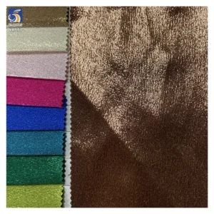 YX977 160gsm 150D*200D Hot Stamping Film 100% Polyester Silky Satin Fabric Luxurious Laser Lurex Background Gowns Satin Fabric