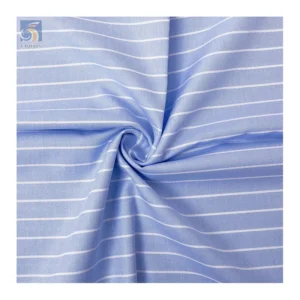 YX2741 High Quality 140gsm 40S Combed 100% Cotton Oxford Fabric Striped Oxford Man Shirt Fabric