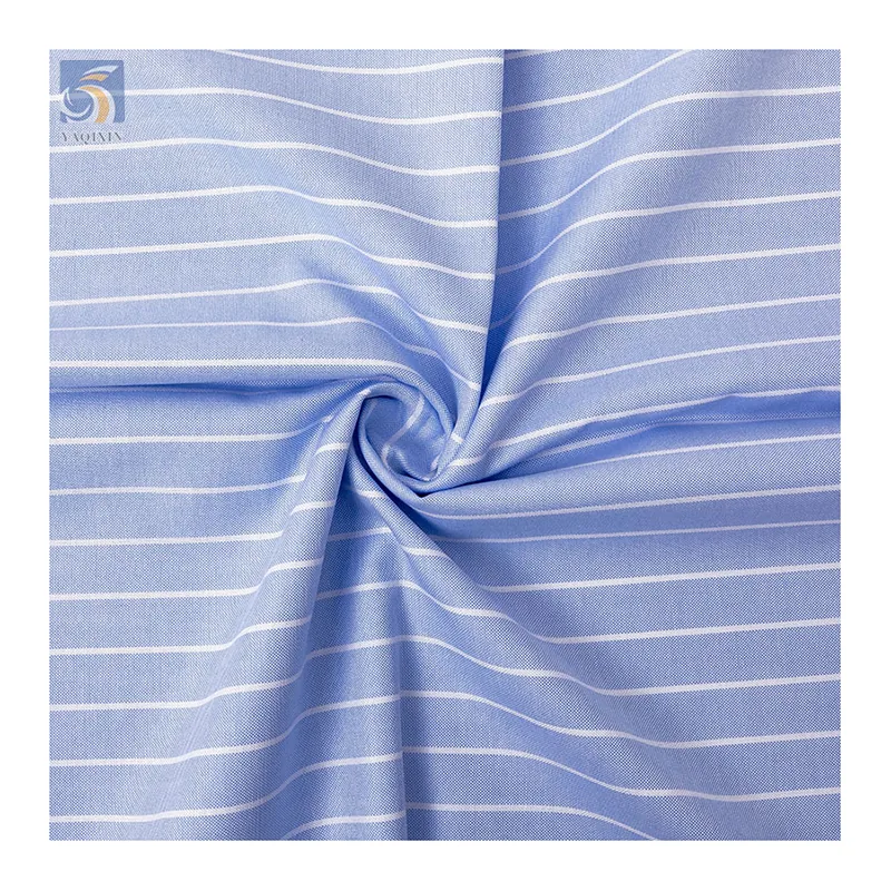 YX2741 High Quality 140gsm 40S Combed 100% Cotton Oxford Fabric Striped Oxford Man Shirt Fabric