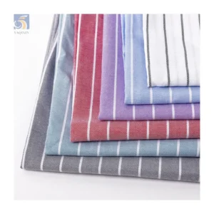 YX2741 High Quality 140gsm 40S Combed 100% Cotton Oxford Fabric Striped Oxford Man Shirt Fabric