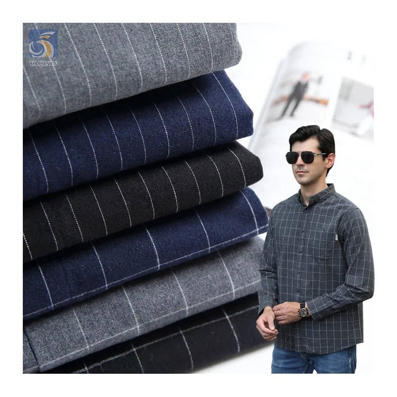 YX2742 Wholesale Italian Suit Oxford Fabric 165gsm 21S Combed 100 Cotton Suiting Fabric for Men