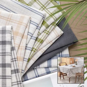2025 Golf Business Style 200gsm Woven Yarn Dyed Madras Check Cotton Linen Fabric for Shirt Clothing Stripe Plaid Fabric