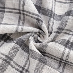 2025 Golf Business Style 200gsm Woven Yarn Dyed Madras Check Cotton Linen Fabric for Shirt Clothing Stripe Plaid Fabric