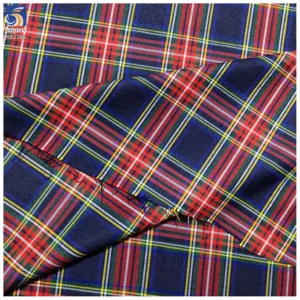 Stock 60 Polyester 40 Cotton Fabric 31888 Standard TC Yarn Dyed Fabric Stock British Dress Scottish Plaid Fabric