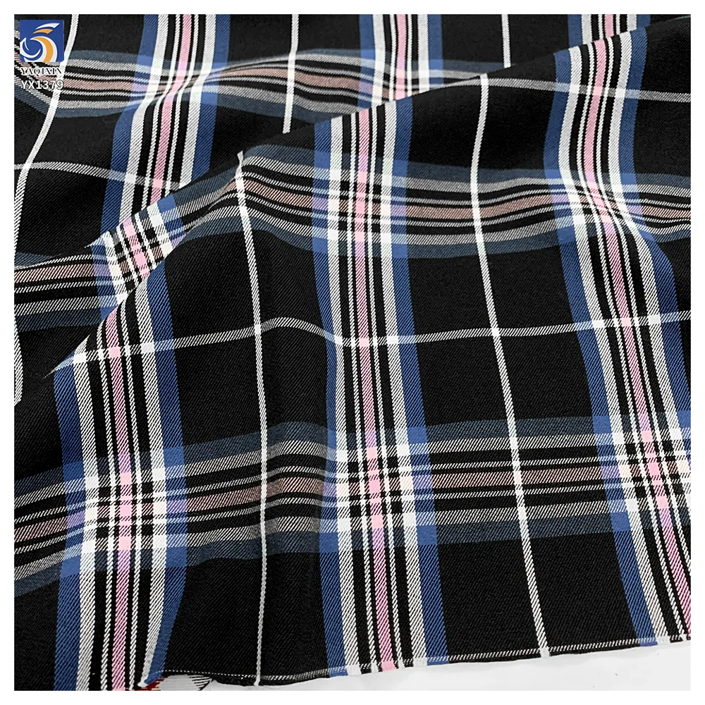 YX1379 Top Quality 200gsm 70% Polyester 30% Cotton Yarn Dyed Plaid Fabric Textile for School Uniform Fabric for African Market