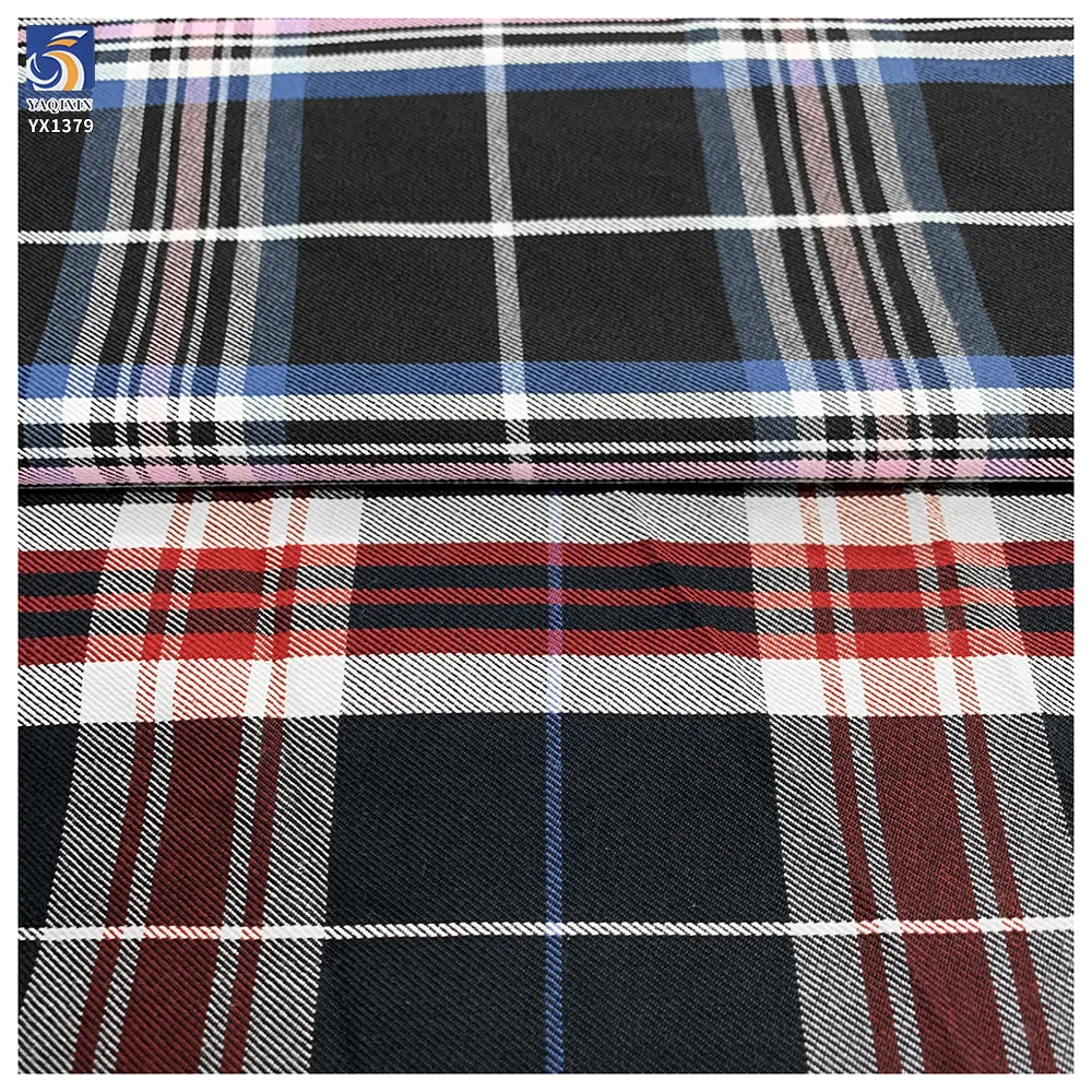 YX1379 Top Quality 200gsm 70% Polyester 30% Cotton Yarn Dyed Plaid Fabric Textile for School Uniform Fabric for African Market