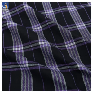 YX1416 China Manufacturer 190gsm Popular in Ghana, Africa TR Suit Yarn Dyed Checked School Uniform Plaid Fabrics for Children