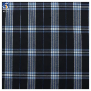 YX1416 China Manufacturer 190gsm Popular in Ghana, Africa TR Suit Yarn Dyed Checked School Uniform Plaid Fabrics for Children
