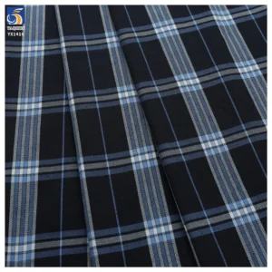 YX1416 China Manufacturer 190gsm Popular in Ghana, Africa TR Suit Yarn Dyed Checked School Uniform Plaid Fabrics for Children