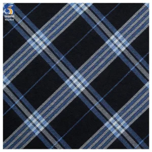 YX1416 China Manufacturer 190gsm Popular in Ghana, Africa TR Suit Yarn Dyed Checked School Uniform Plaid Fabrics for Children