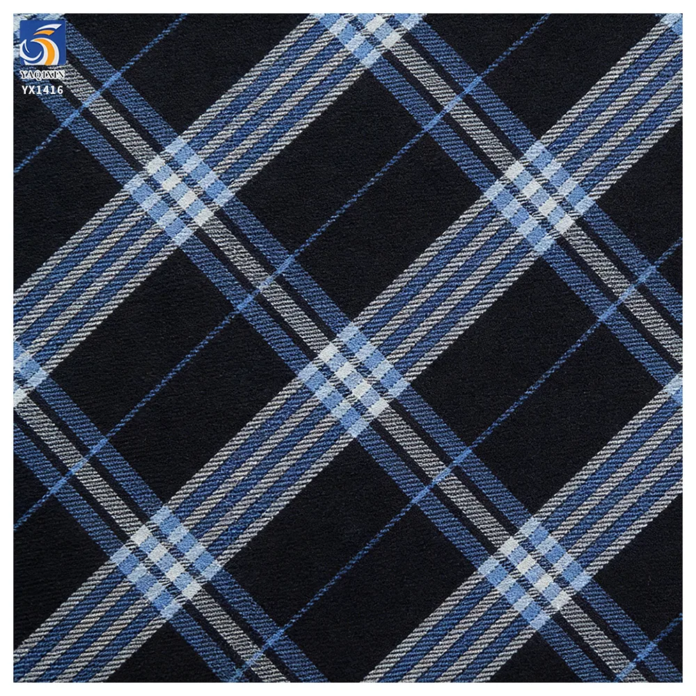 YX1416 China Manufacturer 190gsm Popular in Ghana, Africa TR Suit Yarn Dyed Checked School Uniform Plaid Fabrics for Children