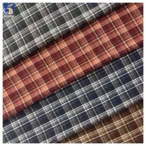 YX1412 190gsm High Quality TR 30 Polyester 70 Cotton Yarn Dyed Plaid Fabric for Fashion Women Dresses and Shirts