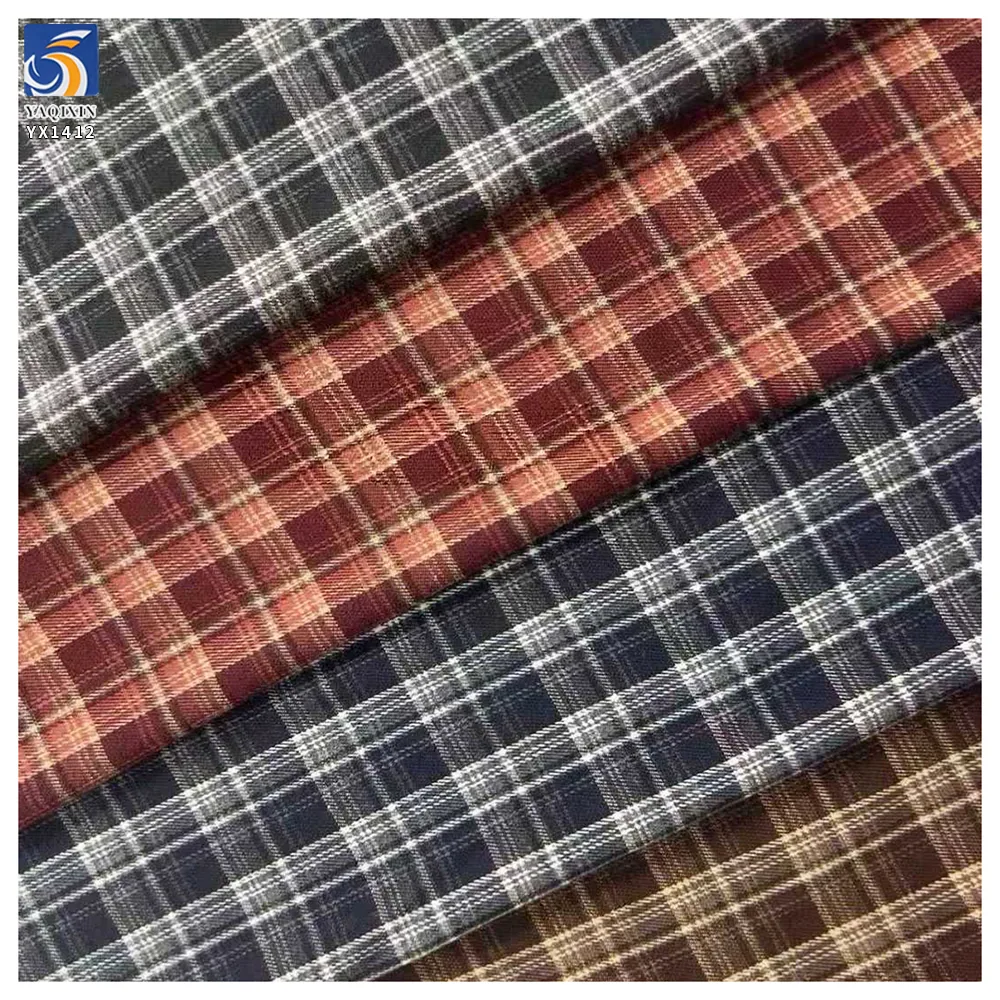 YX1412 190gsm High Quality TR 30 Polyester 70 Cotton Yarn Dyed Plaid Fabric for Fashion Women Dresses and Shirts