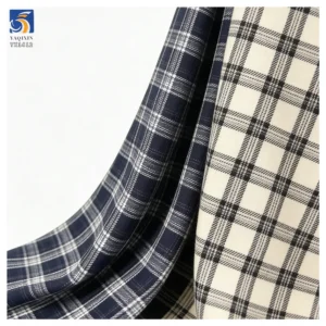 YX1412 190gsm High Quality TR 30 Polyester 70 Cotton Yarn Dyed Plaid Fabric for Fashion Women Dresses and Shirts
