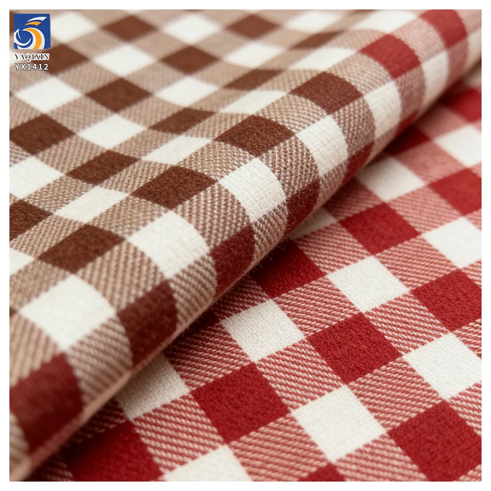 YX1412 190gsm High Quality TR 30 Polyester 70 Cotton Yarn Dyed Plaid Fabric for Fashion Women Dresses and Shirts