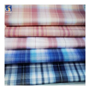 YX907 300D 170gsm African Girls School Uniform Kenya Polyester Jk Skirt Dress Fabric Purple Plaid Yarn-Dyed Fabric