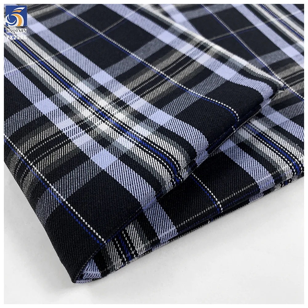 High Quality 60/40 Polyester/Cotton Fabric 195gsm Plaid Check Yarn Dyed Fabric for Pleated School Uniform Skirts