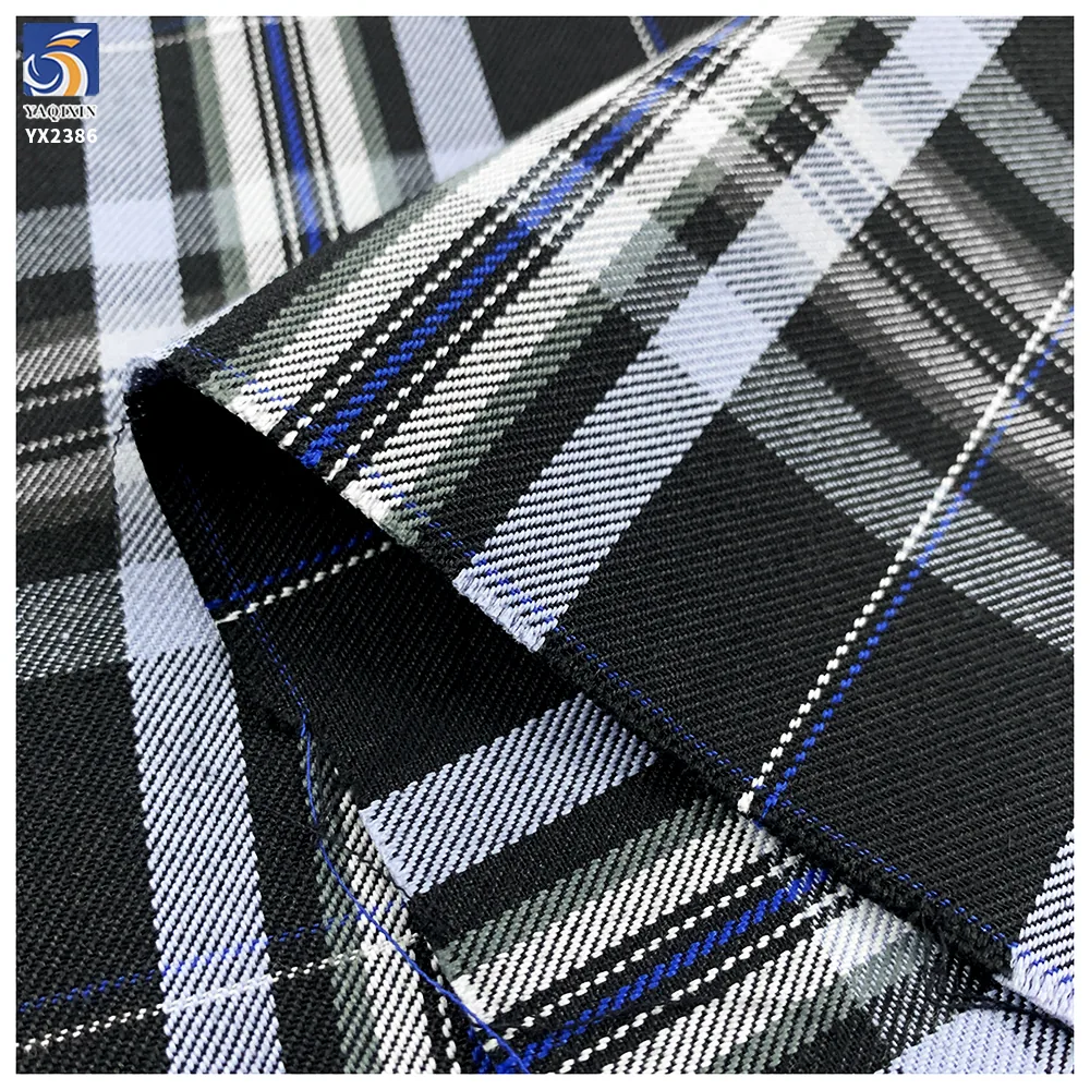 High Quality 60/40 Polyester/Cotton Fabric 195gsm Plaid Check Yarn Dyed Fabric for Pleated School Uniform Skirts