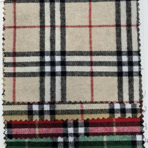 YX1344 New 2026 Classic Khaki Soft Cotton Plaid Skirt Fabric 100% Cotton Soft Yarn Dyed Plaid Brushed Fabric for Shirt