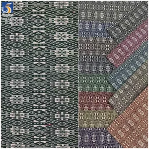 YX1531 Geometric Yarn Dyed Jacquard Fabric 70% Polyester 30% Cotton Woven Material for Dresses and Handbags