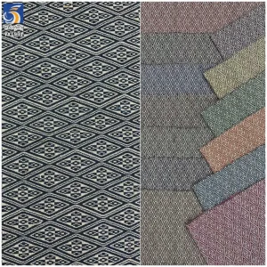 YX1531 Geometric Yarn Dyed Jacquard Fabric 70% Polyester 30% Cotton Woven Material for Dresses and Handbags