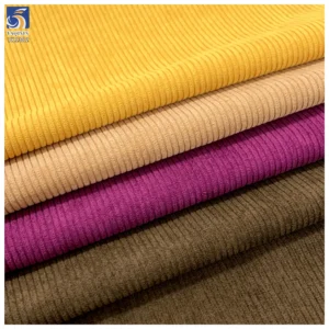 YX1382 145CM 190gsm Top Quality 8 Wale Polyester Corduroy Fabric for Orange Jackets Corduroy Fabric by the Yard