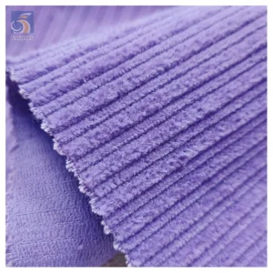 YX2358 High Quality 8W Non-Stretch Khaki Thick 100% Polyester Corduroy Fabric for Ladies Jacket Pants