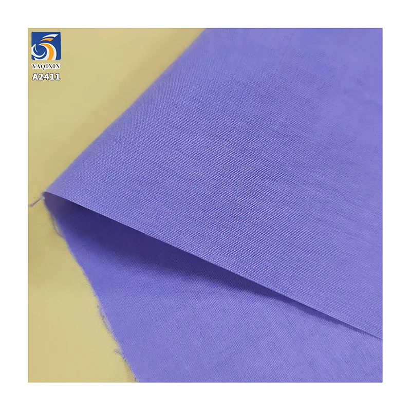 A2411 Summer 60 Count 65% Cotton 35% Nylon Cotton Poplin Plain Weave Fabrics 85gsm High Count Shirt Dress Fabric