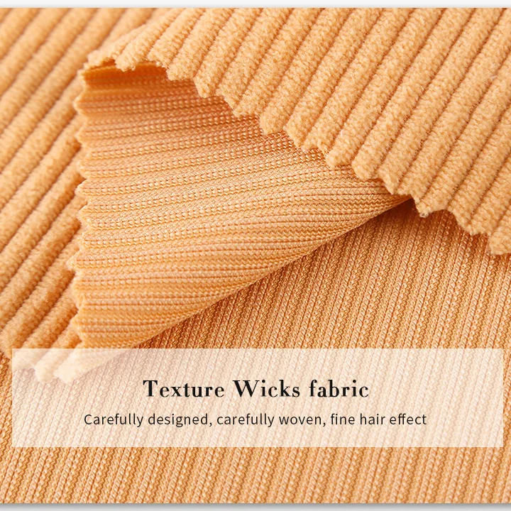 Guangzhou Supplier Wholesale Price Solid 300gsm Woven 8W Polyester Spandex Stretch Corduroy Fabric for Garment