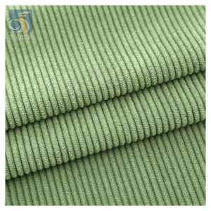 Guangzhou Supplier Wholesale Price Solid 300gsm Woven 8W Polyester Spandex Stretch Corduroy Fabric for Garment