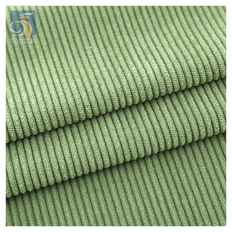 Guangzhou Supplier Wholesale Price Solid 300gsm Woven 8W Polyester Spandex Stretch Corduroy Fabric for Garment