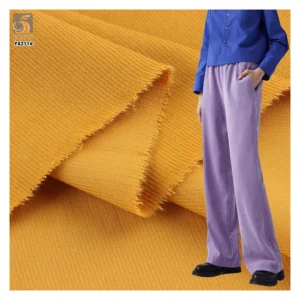 YX211 Wholesale 145gsm 100% Percent Cotton Corduroy Fabric Combed Yarn Woven 21w Dyed Corduroy Fabric for Jacket Pants