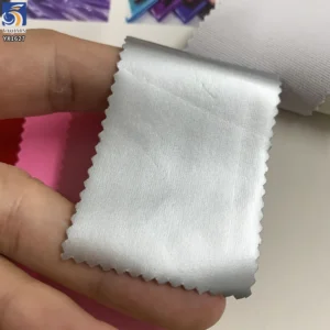 YX1627 Holographic Water Repellent Fabric Iridescent Foil Knit Textile for Handbags Bags and Accessories