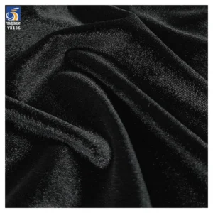YX186-1 240gsm Black Noble Luxurious Korean Velvet Dresses Fabrics for Woman 2026 New Knit Velvet Stretch Fabric