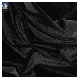 YX186-1 240gsm Black Noble Luxurious Korean Velvet Dresses Fabrics for Woman 2026 New Knit Velvet Stretch Fabric