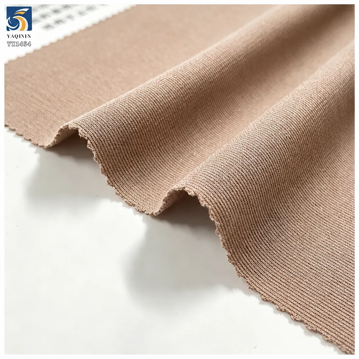 YX1454 220GSM High Twist Linen Look Soft Polyester Knit Fabric 1KG Approx 2.7M for Women's Dresses and Shirts